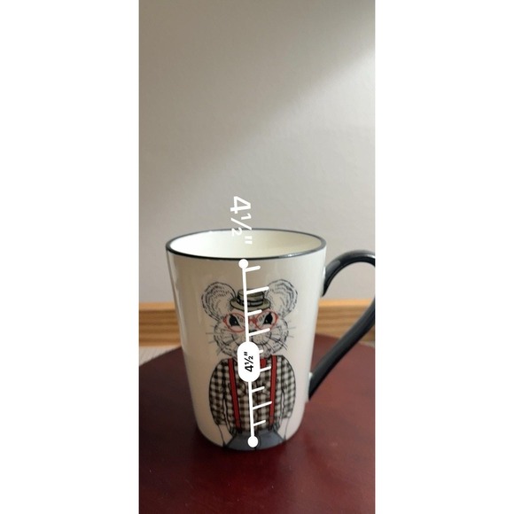 Hipster Mouse Animal Mug 16.5 oz- Signature Housewares Coffee Tea Mug - Picture 3 of 5